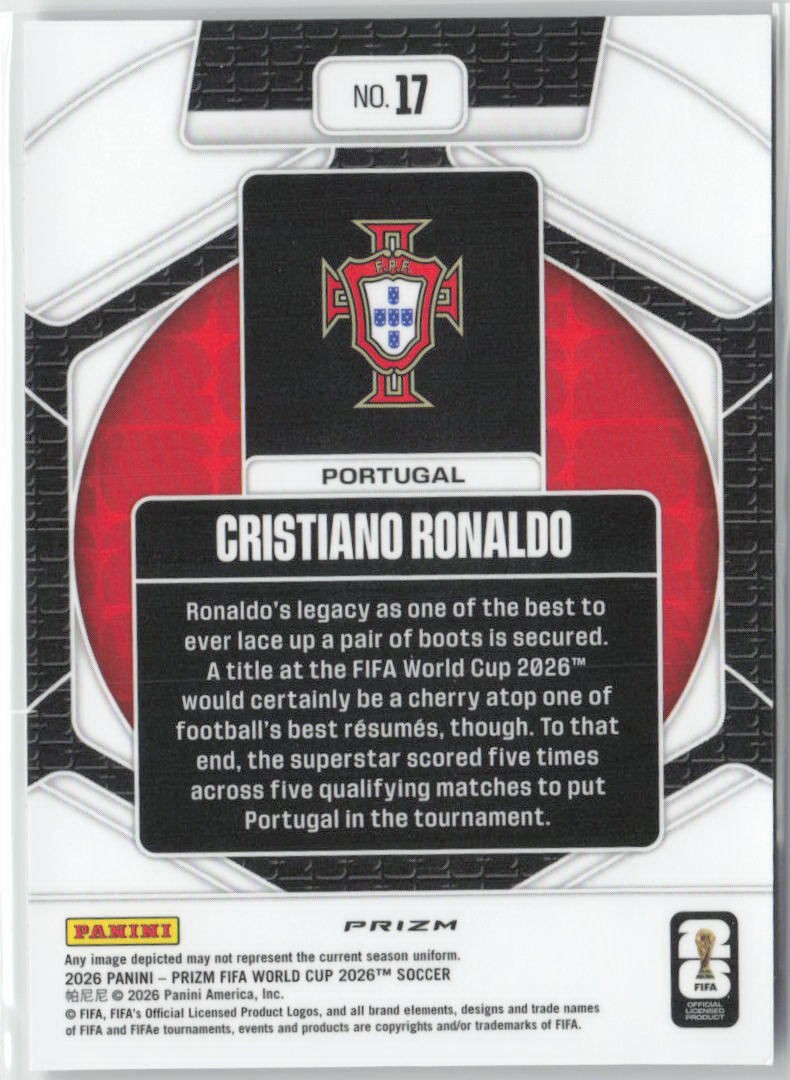 2026 Panini Prizm FIFA World Cup Cristiano Ronaldo Trophy Hunting Portugal view 2