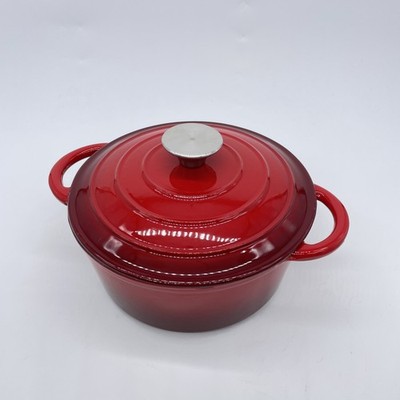 Joeji's Kitchen Gusseisen Topf mit Deckel Induktion 28 cm / 2,7 L, Antihaft - Br