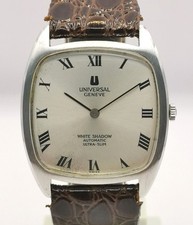 Universal Geneve White Shadow 866105 Automatic Watch SS 32x38mm Working