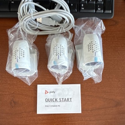 Poly Studio P5 USB Webcam White Lot of 3