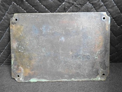 1918 GENERAL ELECTRIC CO Synchronous Motor Brass Name Plate Plaque