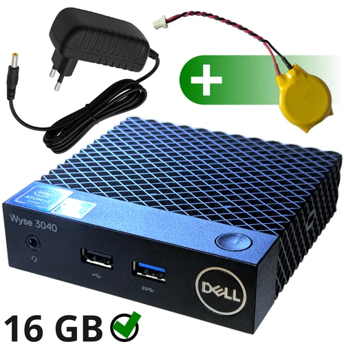 Dell Wyse 3040 Atom x5-Z8350 2GB DDR3L 16GB eMMC ThinClient +Netzeil +NeuBatteri
