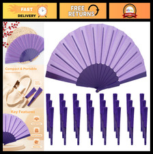 24PCS Portable Folding Hand Fans - Handheld for Weddings, Parties, Travel, Gifts