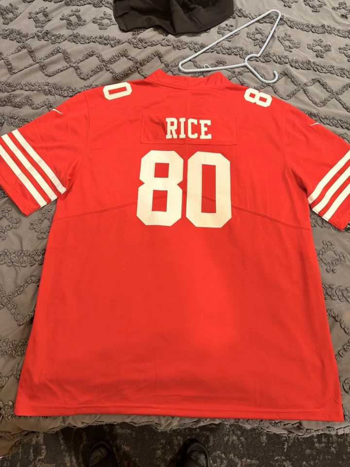 新款耐克旧金山 49 人队球衣 #80 Jerry Rice 红色 XXL 码 — 第 2/4 张图片