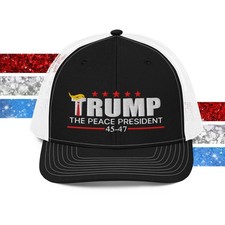 Richardson 112 Trucker Hat "Trump The Peace President" American Freedom Cap