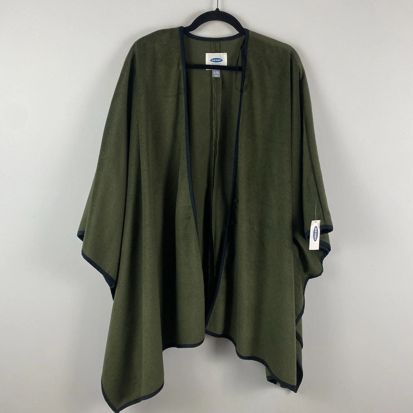 Old Navy Open-Front Wool-Blend Poncho Size XL XXL Green Open