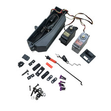 Kyosho 1/10th scale SuperTen parts lot- servos, linkage, radio box, hardware +