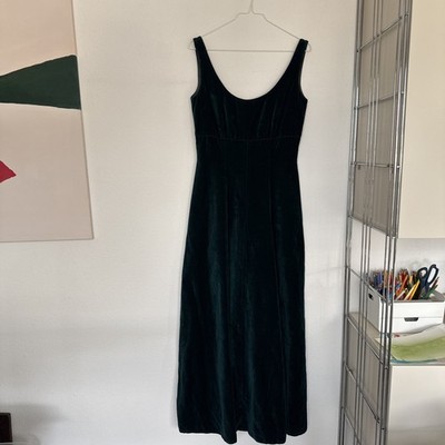 Monsoon Twilight Ballkleid Kleid Tief Grün Velour Neu