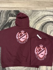 New Victoria's Secret Pink Hoodie Pullover  Short Sleeve Shirt Set L NWT