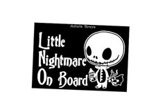 Little Nightmare On Board Jack Skellington Vinyl Decal, Baby on Board Sticker,