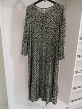 OLD NAVY LONG SLEEVE GREEN WHITE LIGHTWEIGHT BUTTON UP DRESS SIZE L
