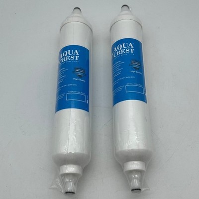 Aqua Crest Refrigerator IN-Line Water Filter  Gallon Capacity 2 Pack White