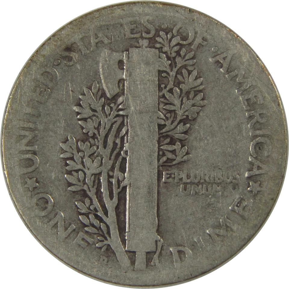 1921 D Mercury Dime VG Very Good Silver 10c Coin SKU:I20974 - Image 2 of 4