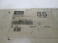 LOT OF 10 PARKER 8-12 FBZ-SS MALE CONNECTOR NSMP