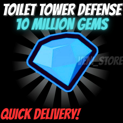   10M GEMS TTD  TOILET TOWER DEFENSE - CHEAPEST!  
