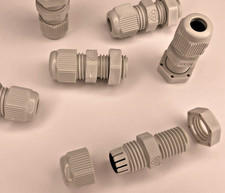 3-6.5mm Waterproof Grey Cable Gland  Nylon IP68 Quick-Fit EPN 250/M12 Multi Qty