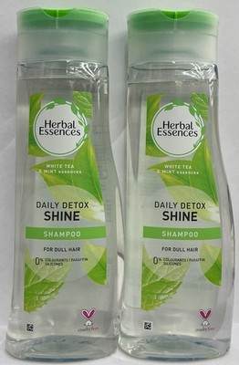 2 Pcs Herbal Essences Daily Detox Shampoo,White Tea & Mint Essences 400ml