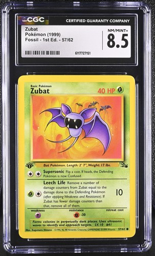 Zubat (1st Edition) graded CGC 8.5 for sale on eBay