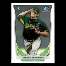 Jordan Schwartz #CDP119 2014 Bowman Chrome Draft Picks Refractor Athletics Card