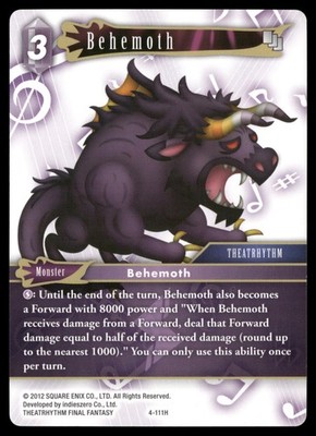 Behemoth 4-111H Opus IV NM Final Fantasy TCG