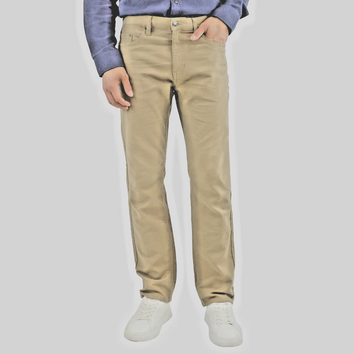 JACHS Men’s 5-Pocket Chino Pant Straight Fit Stretch Flex Waist New With Tags