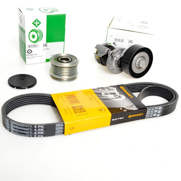 Contitech 6PK1185 Keilrippenriemen-Satz + Freilauf FüR Seat Skoda VW-image