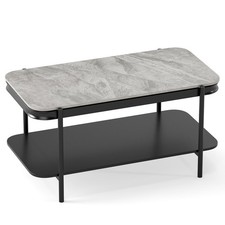 Luxurious Accent Cocktail Table with Heavy-duty Metal Frame