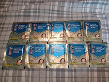 10 unopened (gold) panini world cup 2018 sticker packets