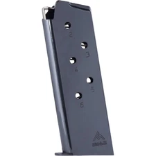Mec-Gar 6-Round Magazine for 1911 Officer/Compact .45 ACP MGCO4506B Blued