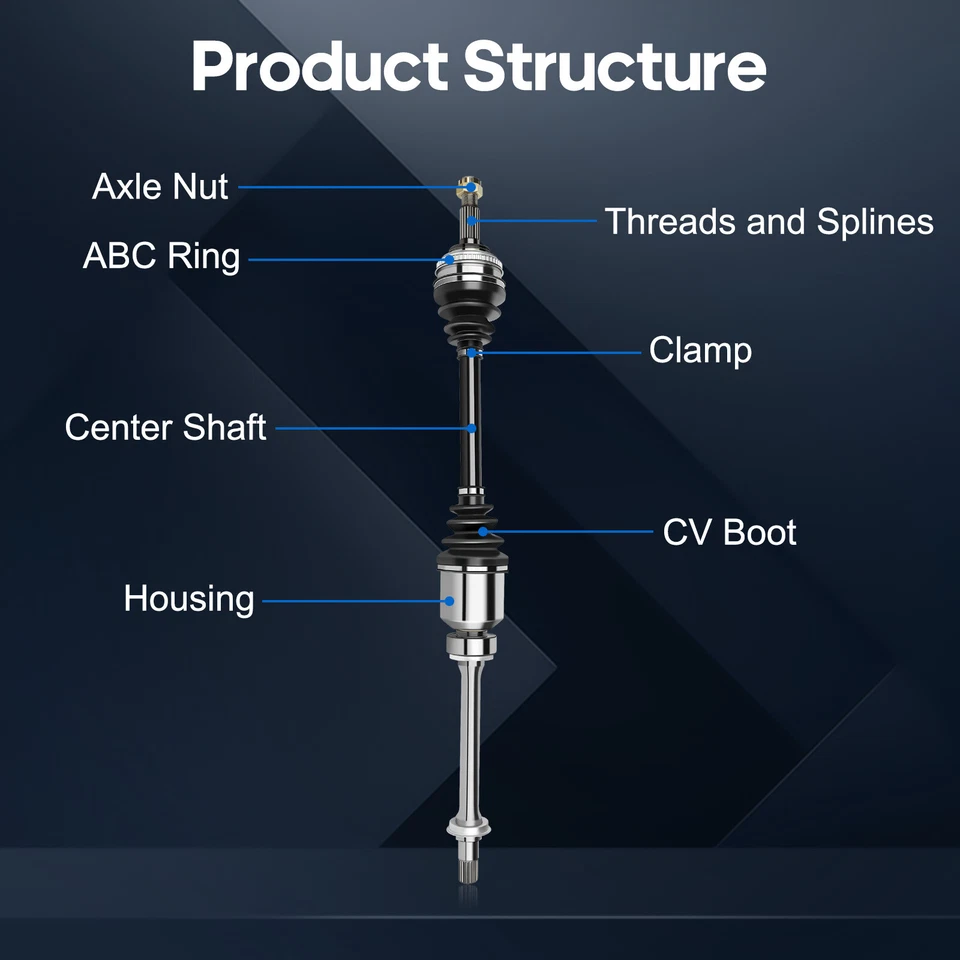 2 peças para Toyota Camry 1992-2001 para Toyota Solara 1999-2001 2.2L eixos dianteiros CV - Imagem 2 de 4