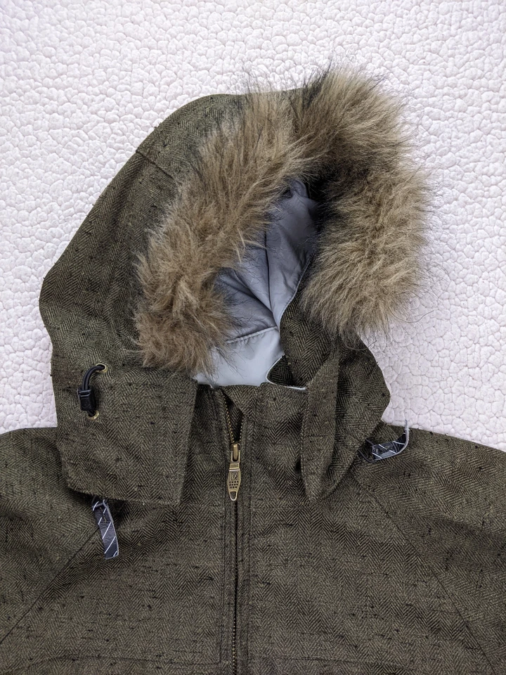 Volcom Womens XS Jacket Green V Line Science Ski Snowboard Vents Pockets - Image 4 of 4