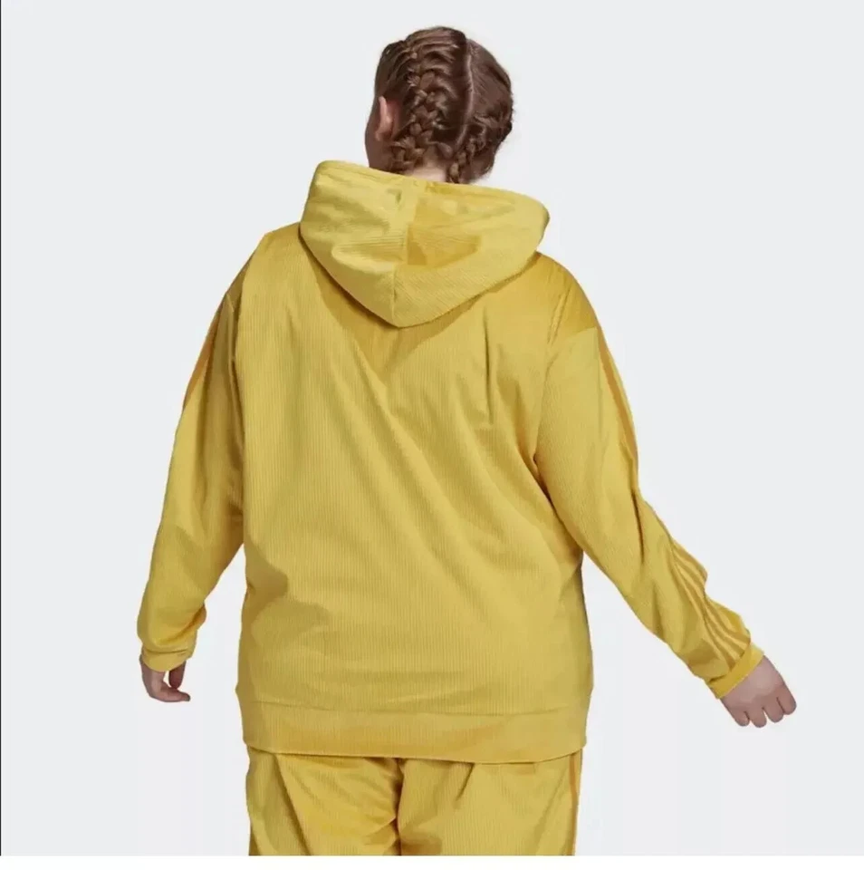 Adidas Originals Women's Comfy Cords Velvet Corduroy Hoodie Hooded Pullover 3X - Image 2 of 4