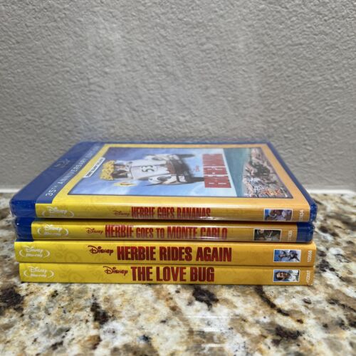 THE LOVE BUG HERBIE GOES BLU-RAY 4-MOVIE SET DISNEY CLUB DMC EXCLUSIVE NEW OOP - Picture 3 of 6