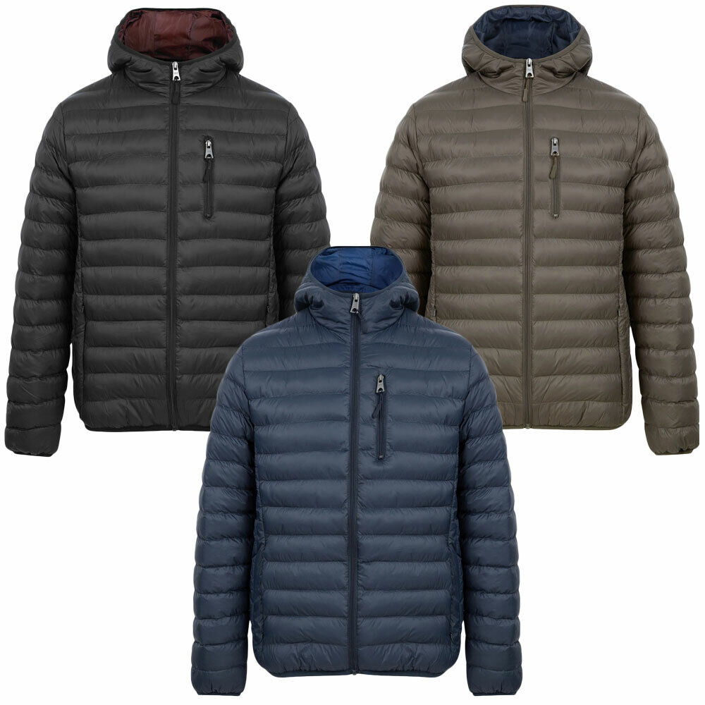Tokyo Laundry Puffer Jacket Mens Hooded Quilted Coat Warm Tokyo Laundry Puffer Jacket Mens Hooded Quilted Coat Warm