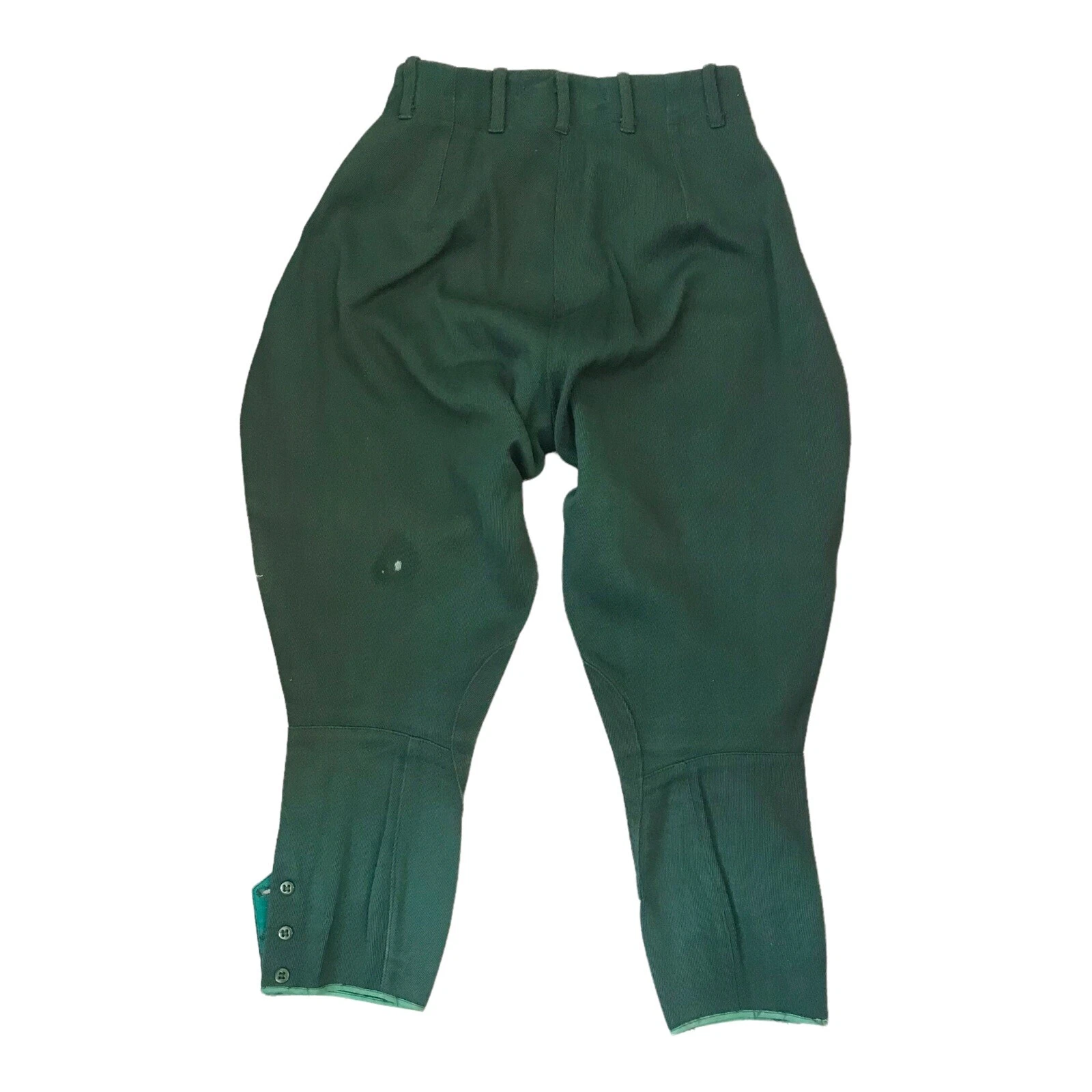 Jodhpurs vintage années 40 D.J. Culotte d'équitation suprême de qualité verte équestre 25