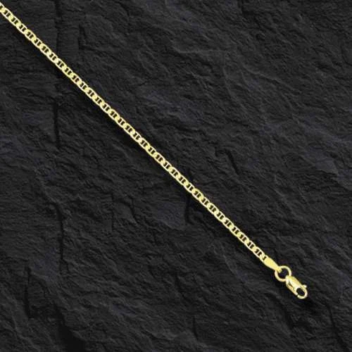 Collar de cadena colgante de eslabones marineros de oro amarillo macizo de 14kt 1,7 mm 20" 2,2 gramos