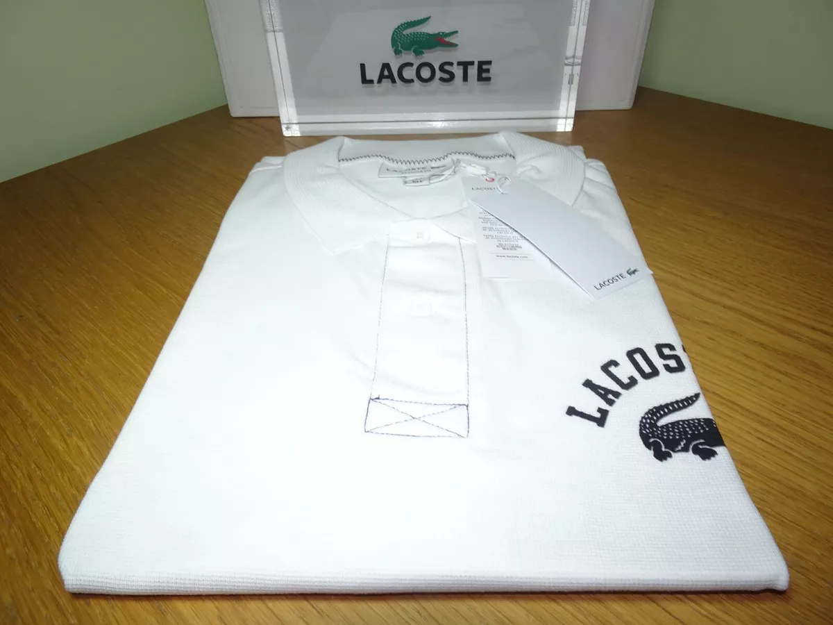 LACOSTE MENS BIG CROC REGULAR FIT POLO SHIRT FR4 MEDIUM rrp 110