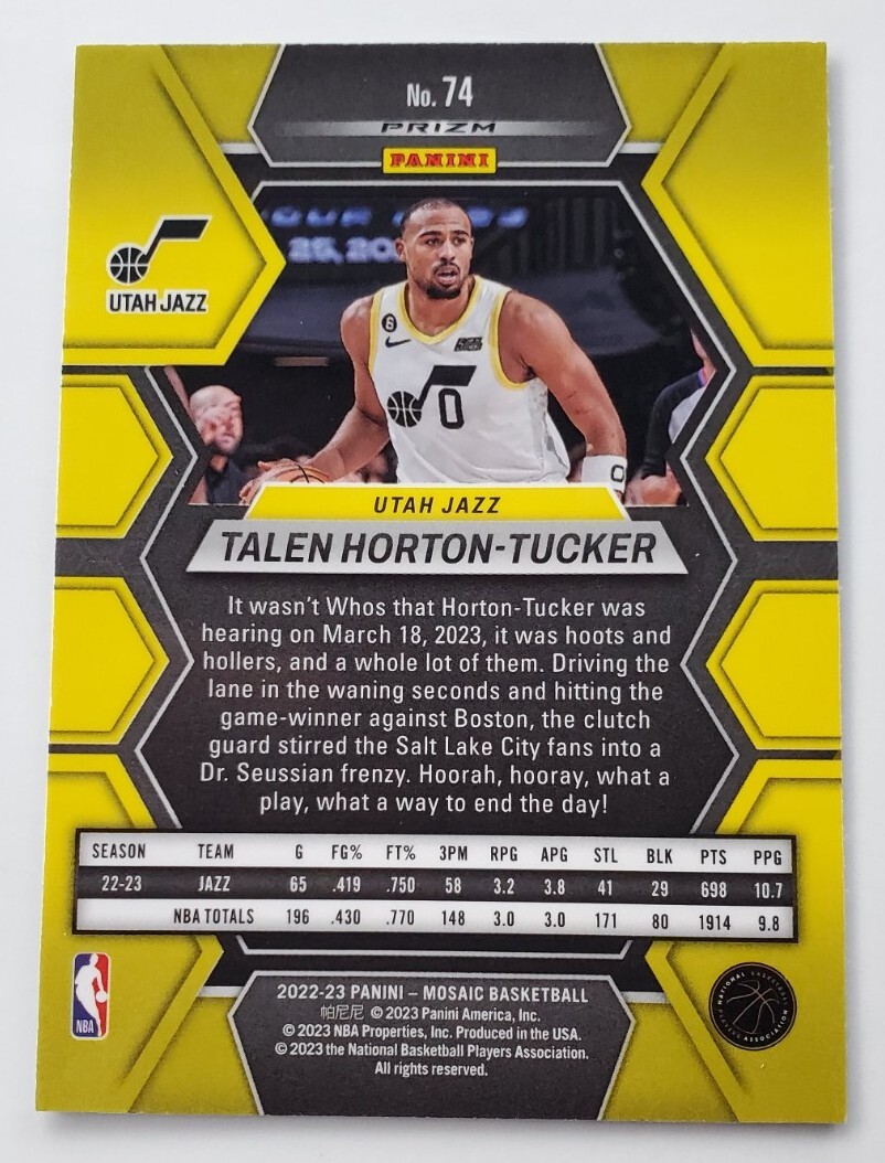 Talen Horton-Tucker Optic Pink 20枚限定 RC Talen Horton-Tucker Optic Pink 20枚限定 RC Talen Horton