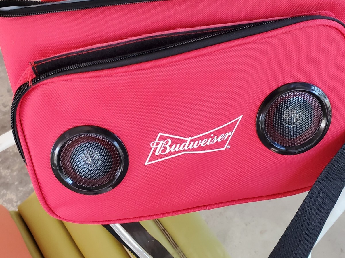 Budweiser Soft Cooler Bag with Built-in Rechargeable Wireless