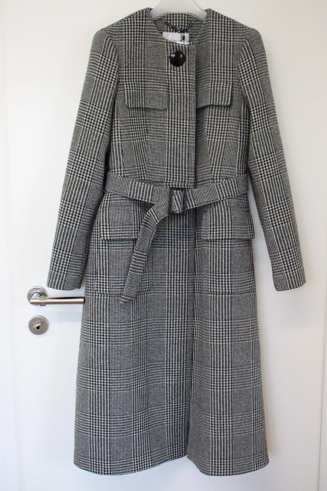  LK BENNETT DELLI CHECKED COAT MANTEL kariert UK 12 EUR 40 US 8 ASO ROYAL NEU  - Bild 2 von 4