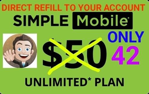 SIMPLE RECHARGE MOBILE PLAN 50 - Photo 1 sur 2