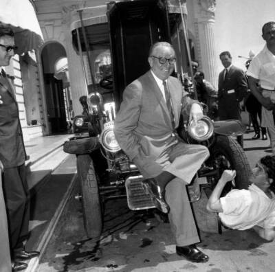 American actor Harold Lloyd at the Cannes Film Festival in May 1962 Old Photo 5