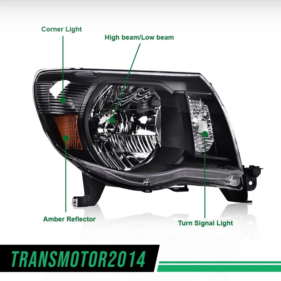 ПОДХОДЯТ ДЛЯ 2005 2006-2011 TOYOTA TACOMA ЧЕРНЫЕ ЯНТАРНЫЕ ФАРЫ И СВЕТОДИОДНЫЕ ЗАДНИЕ ФОНАРИ - Изображение 4 из 4