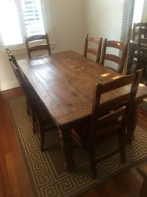 Timber Dining Table And 6 Chairs Tables Gumtree Australia