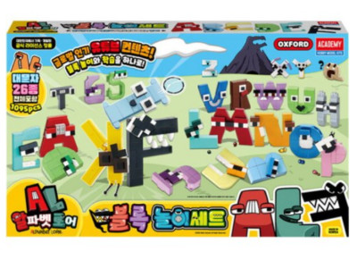 Alphabet Lore Block Brick Play Set English Learning Kids Korean Academy