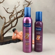 Lot of 2 Suave Vintage Extra Hold #7 Shaping Mousse Made in USA
