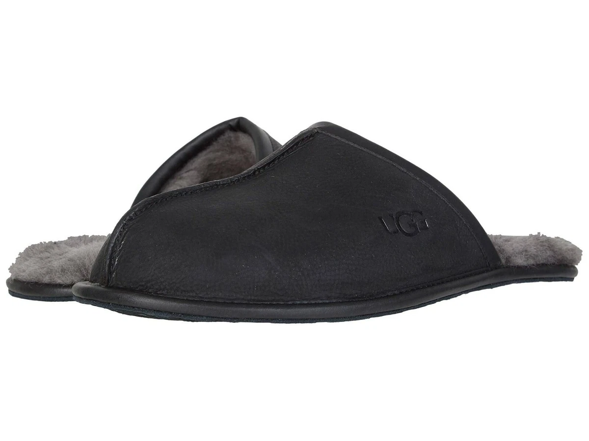 Men's scuff online leather ugg slippers