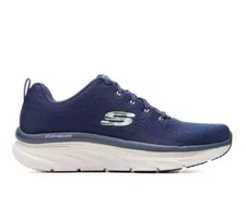 Navy Mesh Shoe Skechers Walker Men Cushioned Air Cooled Memory Foam Sport 232364