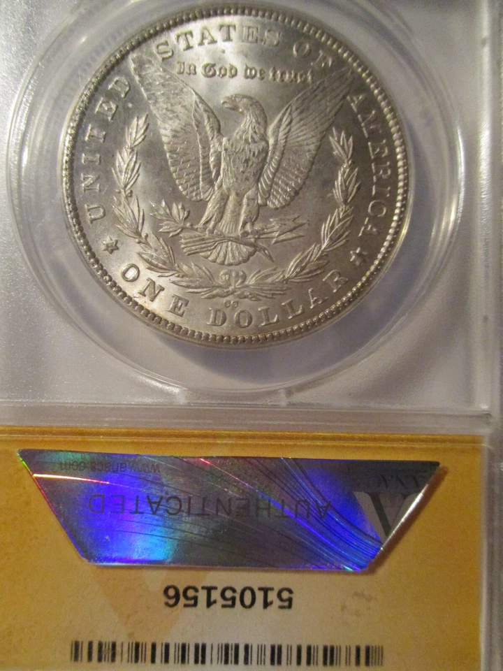 1880-CC MORGAN SILVER DOLLAR ANACS MS65 VAM-8 - Image 3 of 4