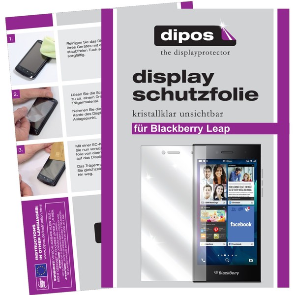 2X Schutzfolie FüR Dipos Blackberry Leap Klare Displayschutzfolie Crystalclear-image